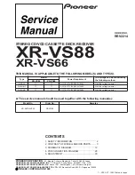 Preview for 1 page of Pioneer XR-VS66 Service Manual