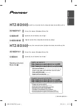 Pioneer XV-BD707 Operating Instructions Manual preview