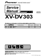 Предварительный просмотр 1 страницы Pioneer XV-DV303 Service Manual