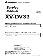 Предварительный просмотр 1 страницы Pioneer XV-DV33 Service Manual