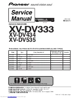 Предварительный просмотр 1 страницы Pioneer XV-DV333 Service Manual