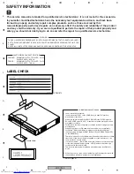 Предварительный просмотр 2 страницы Pioneer XV-DV333 Service Manual