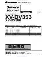 Pioneer XV-DV353 Service Manual preview