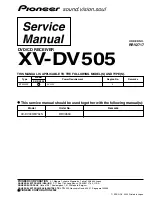 Pioneer XV-DV505 Service Manual preview