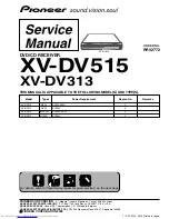 Pioneer XV-DV515 Service Manual preview