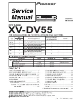 Preview for 1 page of Pioneer XV-DV55 Service Manual