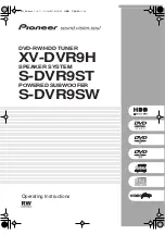 Pioneer XV-DVR9H Operating Instructions Manual preview