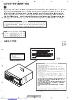 Предварительный просмотр 2 страницы Pioneer XV-GX3 Service Manual