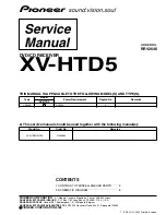 Pioneer XV-HTD5 Service Manual preview
