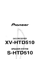 Pioneer XV-HTD510 Operating Instructions Manual preview