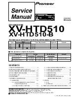 Pioneer XV-HTD510 Service Manual preview