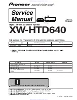 Pioneer XW-HTD640 Service Manual preview