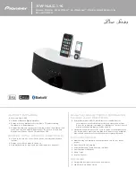 Предварительный просмотр 1 страницы Pioneer XW-NAC1-K Specification Sheet