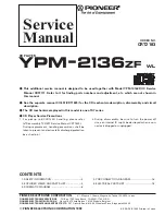 Pioneer YPM-2136ZF Service Manual preview