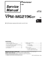 Pioneer YPM-MG2196ZF Service Manual preview