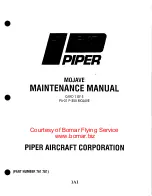 Piper Aircraft Corporation MOJAVE PA-31 P-350 Maintenance Manual preview