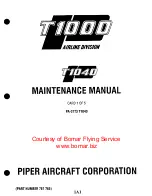 Piper Aircraft Corporation T1040 Maintenance Manual preview