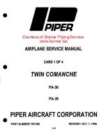 Piper Aircraft Corporation TWIN COMANCHE PA-30 Service Manual preview