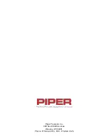 Предварительный просмотр 16 страницы Piper 11QT-D-T-R-120 Installation And Operating Manual