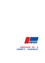 Piper CHEROKEE 180 E Owner'S Handbook Manual preview