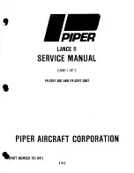Piper Lance II Service Manual preview