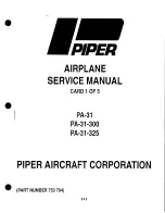Piper Navajo PA-31 Service Manual preview