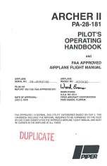 Piper PA-28-181 Archer II Pilot Operating Handbook preview