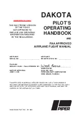 Preview for 2 page of Piper PA-28-236 DAKOTA Pilot Operating Handbook