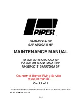 Piper PA-32R-301T SARATOGA S Maintenance Manual preview