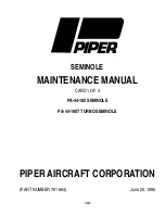 Piper SEMINOLE PA-44-180 Maintenance Manual preview
