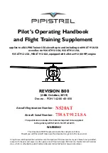 Pipistrel 890 AT 912 LSA Pilot'S Operating Handbook And Flight Training Supplement preview