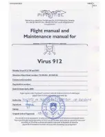 Preview for 3 page of Pipistrel Virus 912 Flight And Maintenance Manual