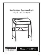 Preview for 1 page of Piranha 1103910 Assembly & Operation Manual