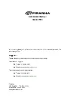 Предварительный просмотр 3 страницы Piranha IRONWORKER P90 Operation Manual