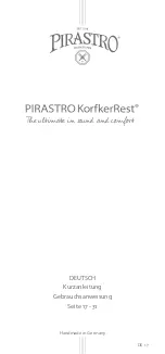 Preview for 19 page of PIRASTRO KorfkerRest Manual