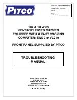 Pitco 14R Troubleshooting Manual предпросмотр