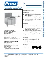 Pitco 24F Specifications предпросмотр