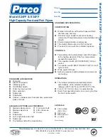 Pitco E24FF Specifications предпросмотр