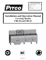 Pitco FBG18 Installation And Operation Manual предпросмотр