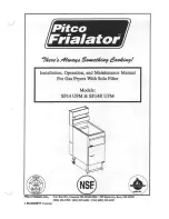 Pitco Frialator SF14 UFM Installation & Operation Manual preview