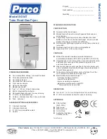 Предварительный просмотр 1 страницы Pitco Frialator SG 14T Specifications