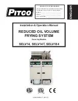 Предварительный просмотр 1 страницы Pitco SELV14 Installation & Operation Manual