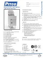 Pitco SG14TS Specifications предпросмотр