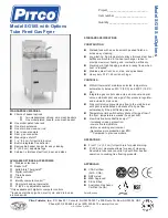 Предварительный просмотр 1 страницы Pitco SG18S Specifications