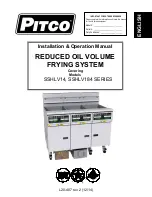 Предварительный просмотр 1 страницы Pitco SSHLV14 Series Installation & Operation Manual