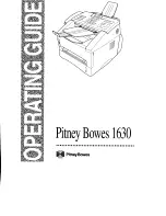 Preview for 1 page of Pitney Bowes 1630 Operating Manual