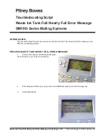 Pitney Bowes DM100i Series Troubleshooting Script предпросмотр