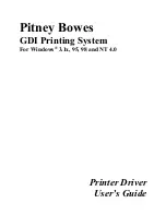 Pitney Bowes GDI Printing System User Manual preview