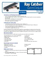 pitsco RAY CATCHER SPRINT DELUXE User Manual preview