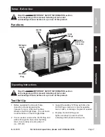 Preview for 7 page of Pittsburgh Automotive 3 CFM two stage Owner'S Manual